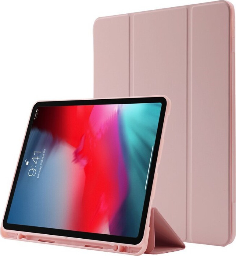 iPad Pro 11" (2022 / 2021 / 2020 / 2018) Tri-Fold Kunstskinn Flip Deksel – Rosa