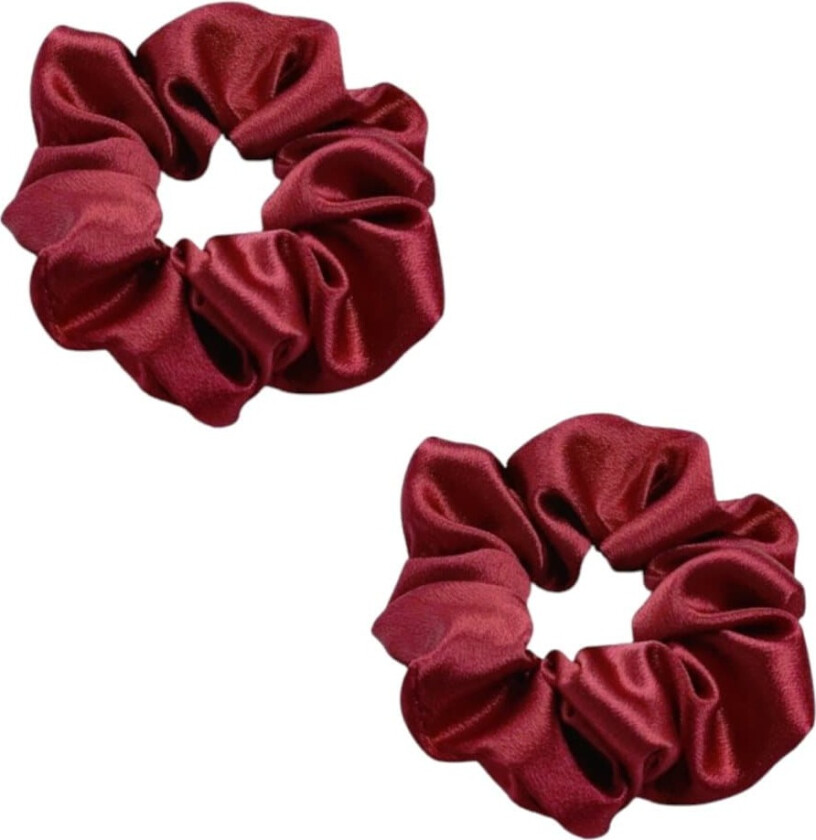 Hårbånd - Scrunchie - Sateng - 9 cm - Dobbelpakning - Flere fargevalg