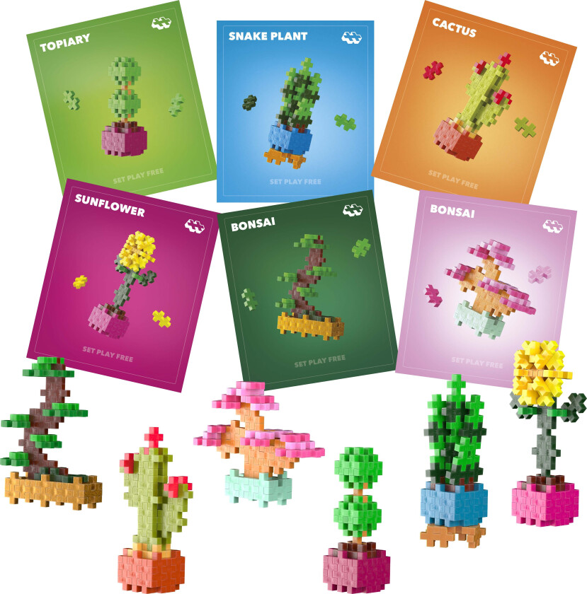 Plus-Plus Plant Bundle Byggesett 6-Pakk - Byggeklosser - Plast