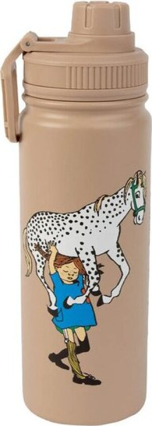 Pippi termoflaske 0,55L Pippi hest beige