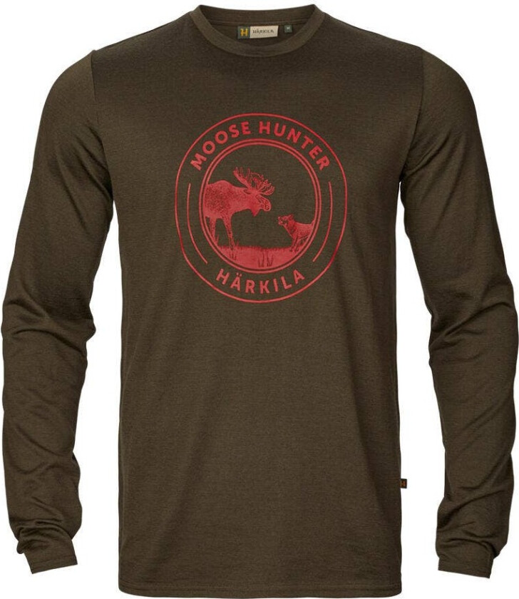 Game L/S trøye, willow green moose - Str. L
