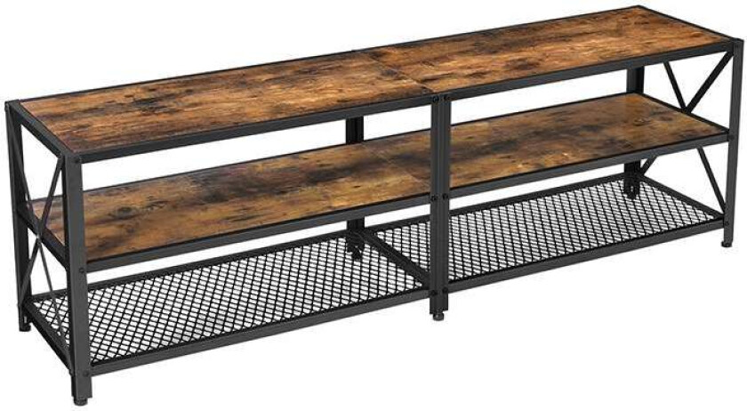 TV-stativ, TV-bord for TV opp 60 tommer, med hyller, stålramme, stue, soveromsmøbler