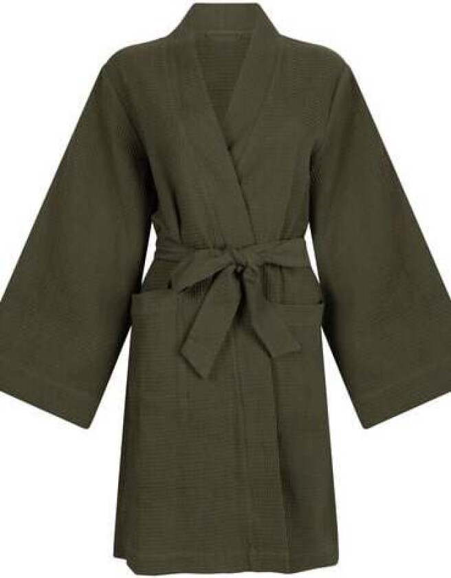 Vaffel-badekåpe Grønn