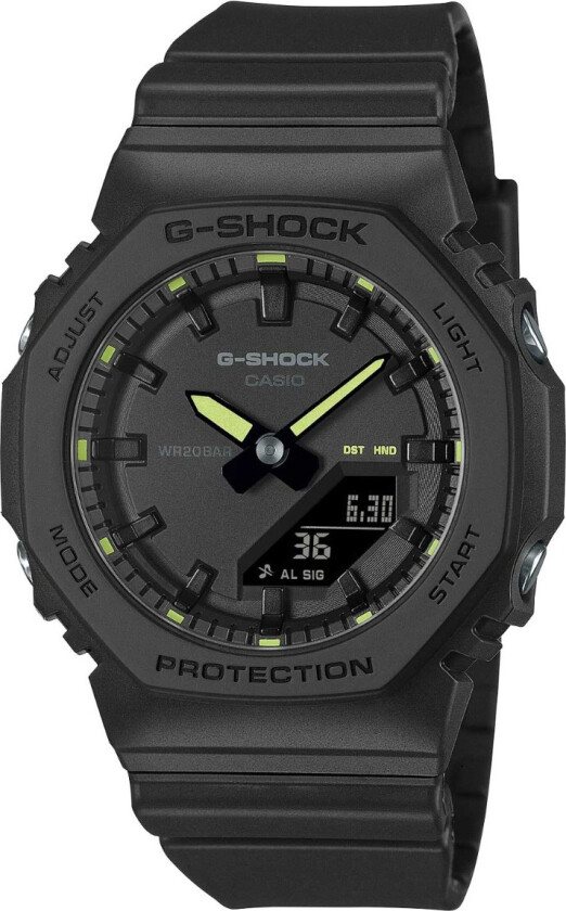 G-Shock GMA-P2100SA-1A2ER - Anadigi - Sort - Dameklokker - Resin - Mineral