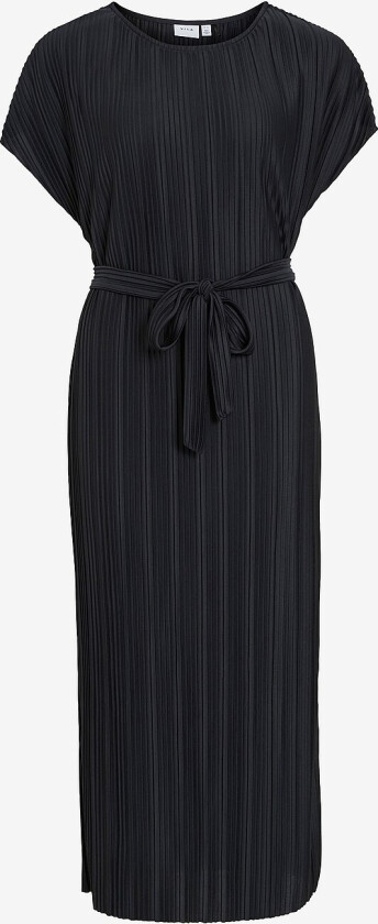 Kjole viTahlia O-neck C/s Midi Dress/r/df - Svart