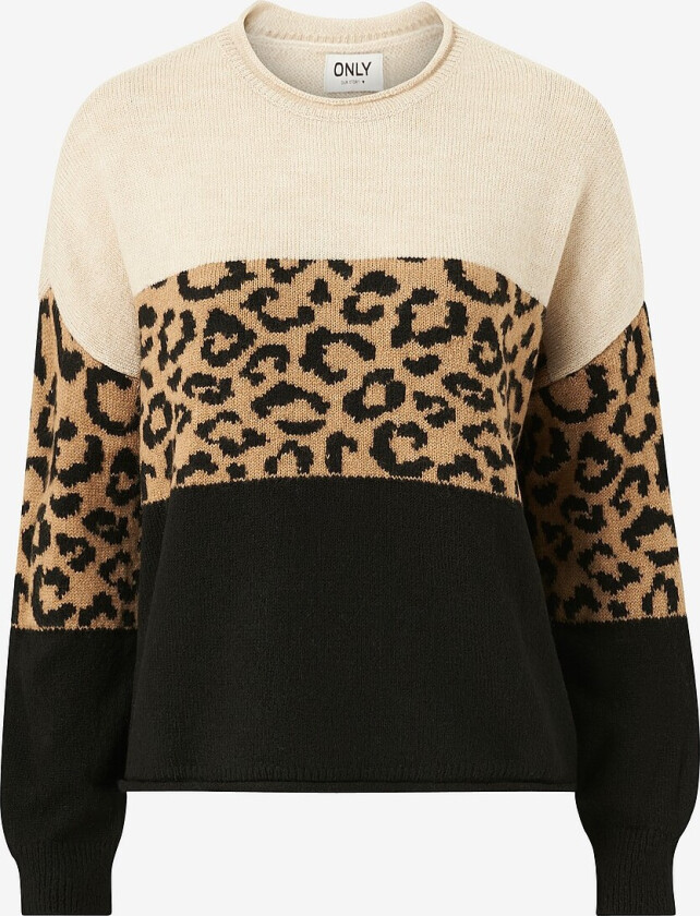 Genser onlJade Animal LS O-neck - Grå