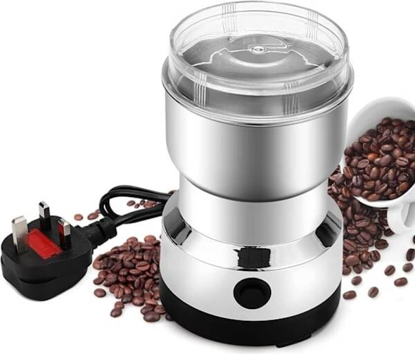RY-Elektrisk kaffekvern, multifunksjonell krydderkvern, rustfri stål kvern for korn, nøtter, krydder, kaffebønner