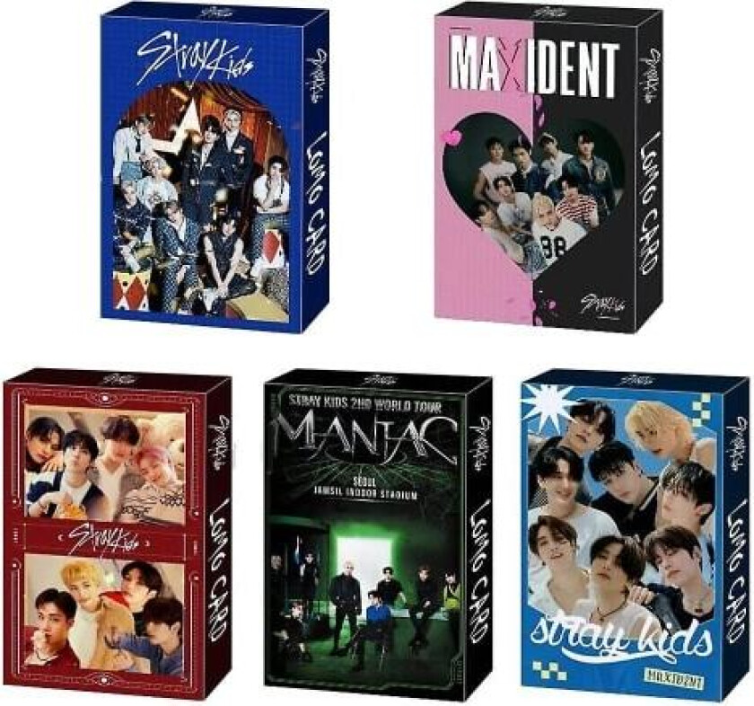 5 Pakker/150 stk Stray Kids Fotokort Kpop Lomo-kort Gratulasjonskort