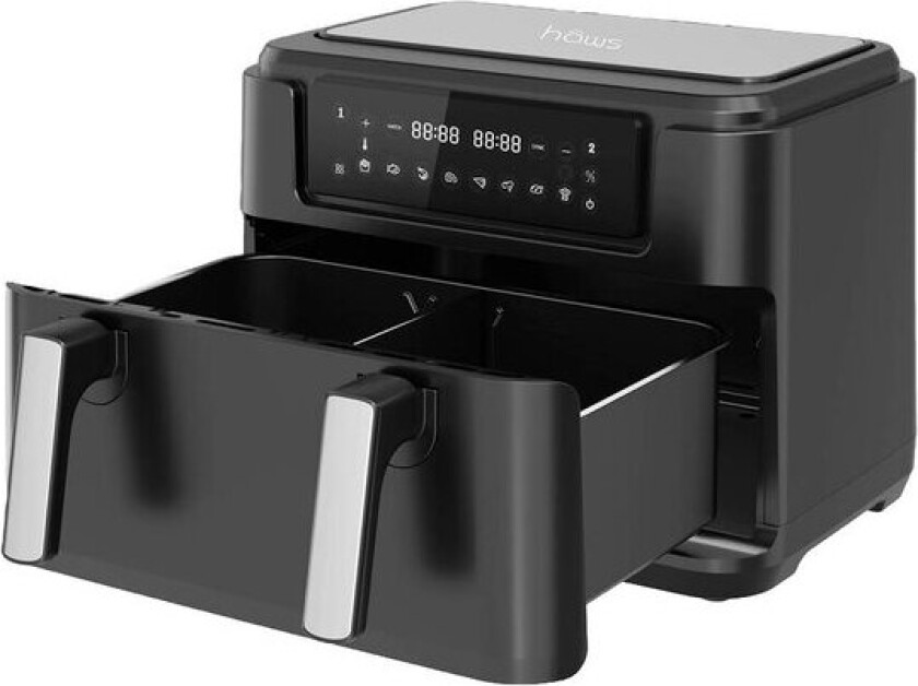 Airfryer 10 L 2400W med skillevegg og belegg