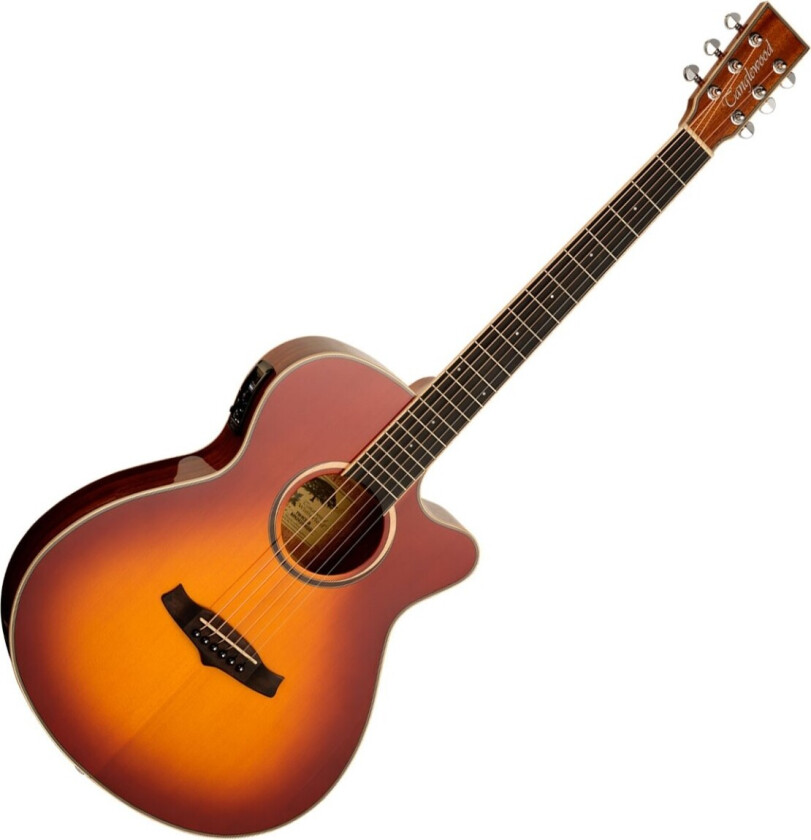 TW4CESB Winterleaf Super Folk Electro Acoustic Sunburst Gloss