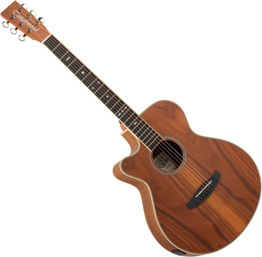 TRU4CEAWLH Reunion Pro Series Super Folk Left Handed Electro Acoustic Black Walnut