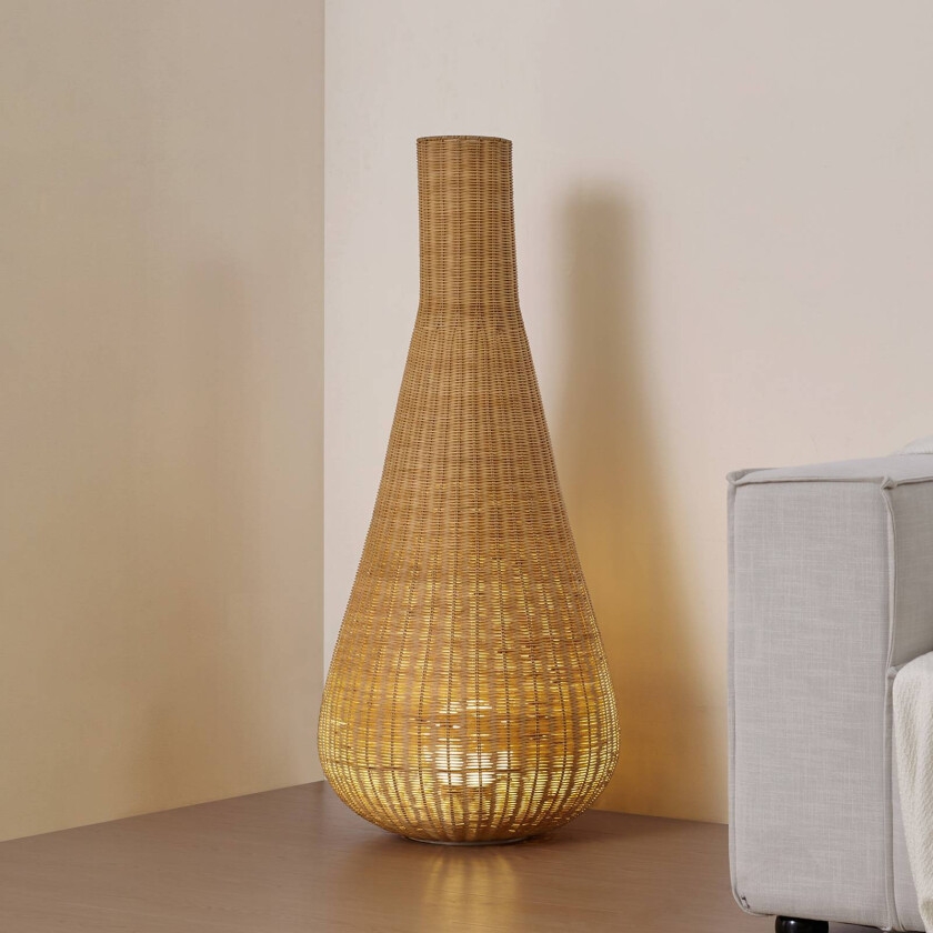 Lucande gulvlampe Takeo, rotting, høyde 115 cm, E27