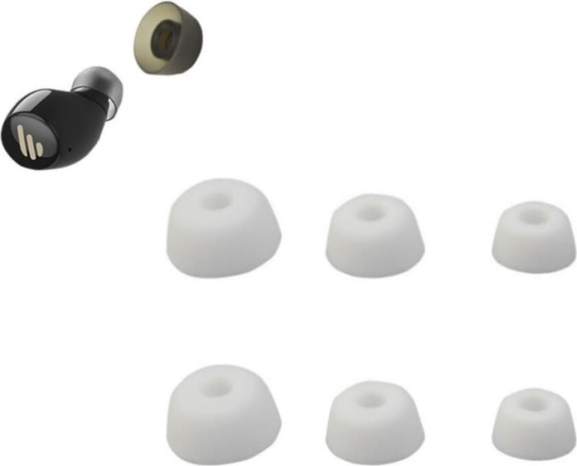 INF Øreplugg-hetter til Jabra Elite 75t / 65t / Active / Sport Evolve, S/M/L Hvit