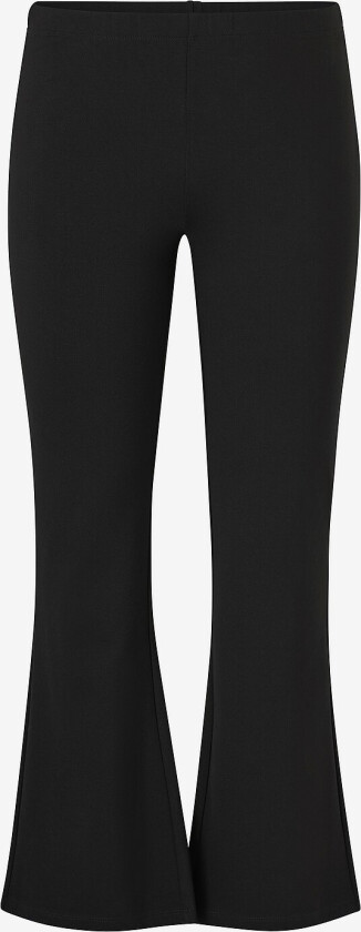 Puntoleggings med bootcut - Svart