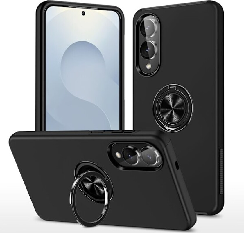 Til Samsung Galaxy S25 Edge Hybrid Deksel Med Fingerring