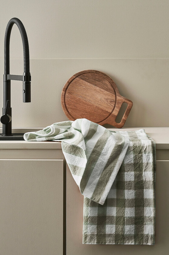 Kjøkkenhåndkle Minna 2-pk - Grønn