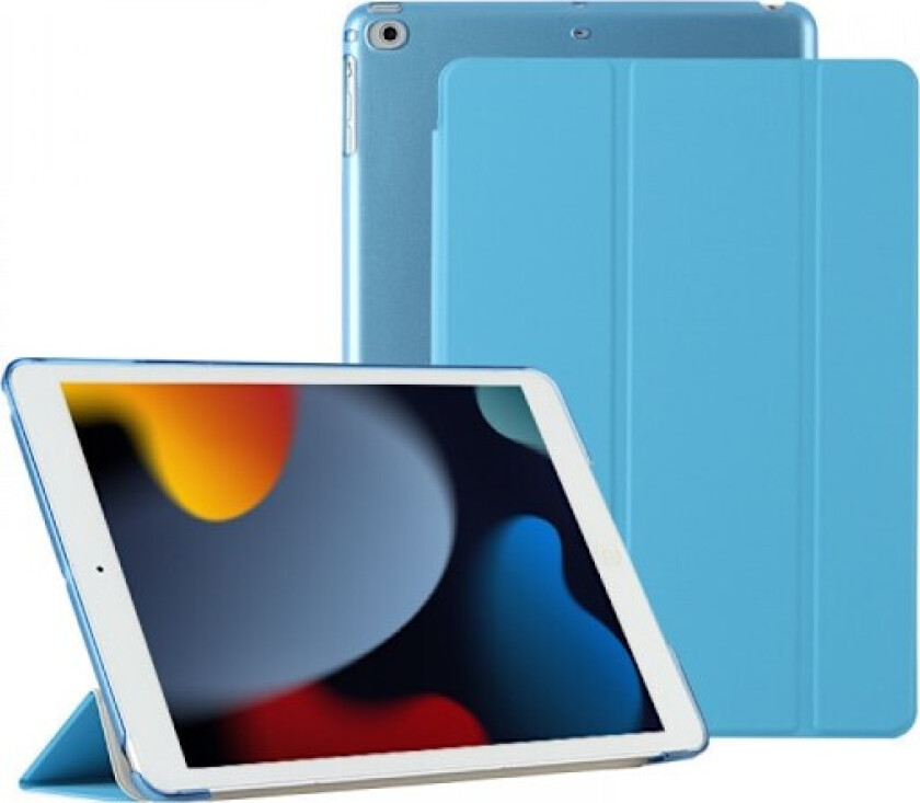 Blått Smart Case for iPad Air 2, Ultratynt Lettvekts Stativ Beskyttelsesdeksel for iPad Air 2nd (A1566 A1567)