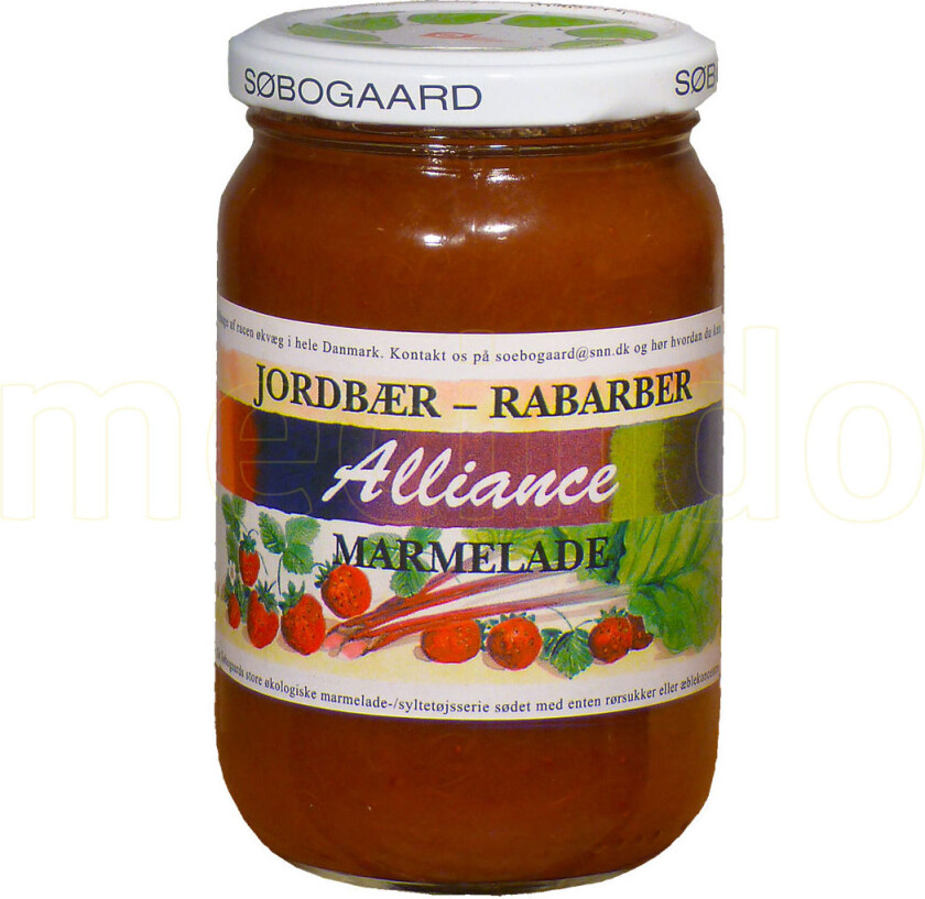 Jordbær/rabarbra syltetøy Ø - 400 g