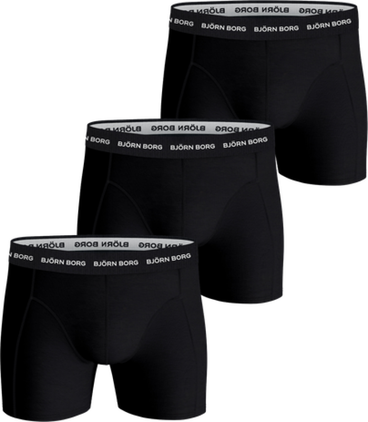 Cotton Stretch Boxers 3-pack Black XS