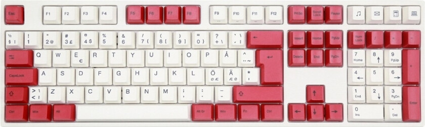 VARMILO VEA109 SPECIAL EDITION FS MEKANISK TASTATUR - HVIT BAKPLATE CHERRY MX SILENT RED