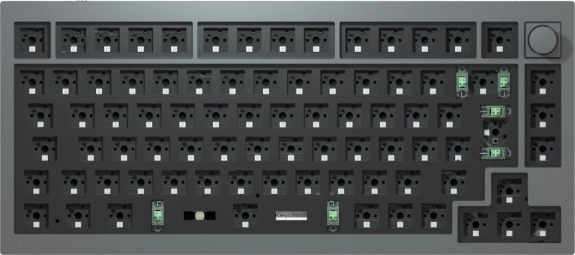 KEYCHRON Q1 QMK BAREBONE TASTATUR MED KNOTT SØLVGRÅ