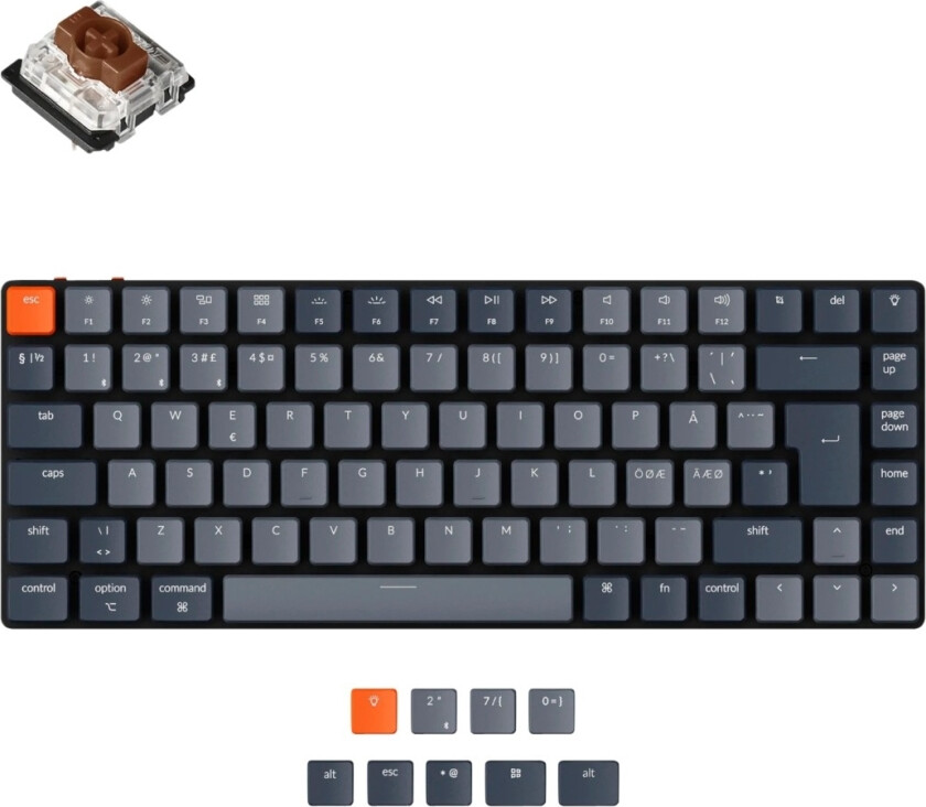 KEYCHRON K3 RGB TRÅDLØST TASTATUR - GATERON BROWN