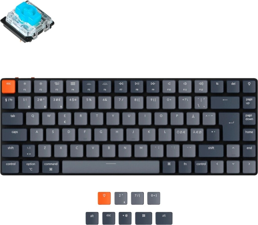 KEYCHRON K3 RGB TRÅDLØST TASTATUR - GATERON BLUE