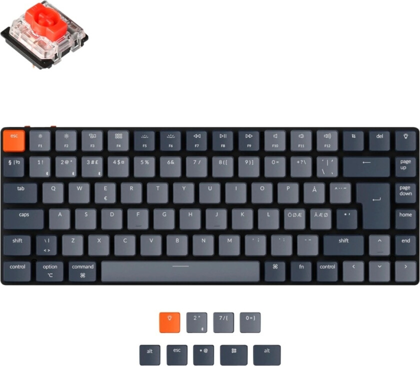 KEYCHRON K3 RGB TRÅDLØST TASTATUR - GATERON RED