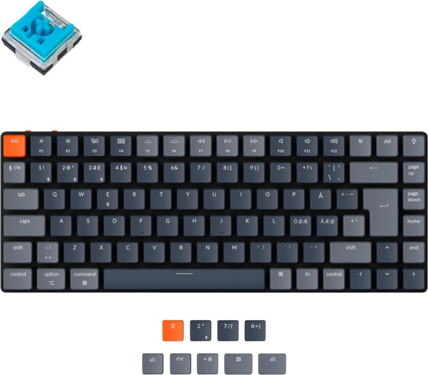 KEYCHRON K3 RGB TRÅDLØST TASTATUR - OPTICAL BLUE