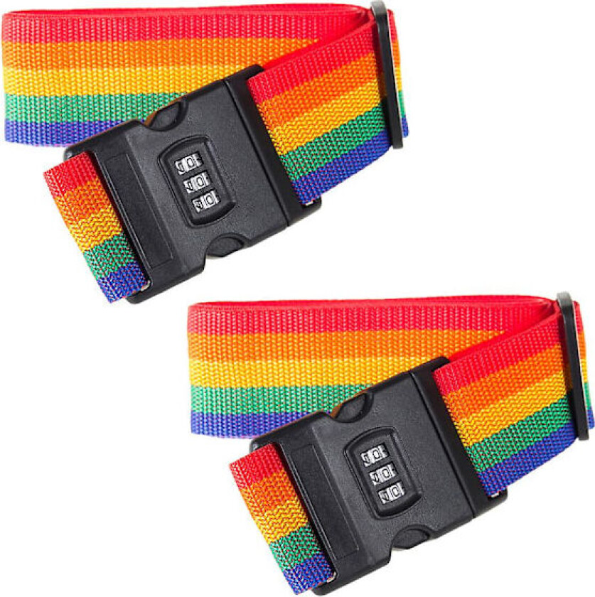 2 stk. koffertbelter låsbare bagasjestropper sikkerhetsbagasje