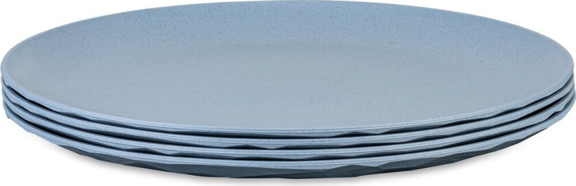 Club tallerken Ø26 cm 4-pakning biocirkulær termoplast Nature flower blue