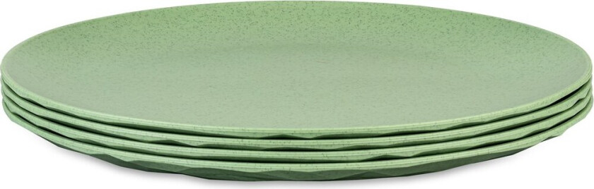Club tallerken Ø26 cm 4-pakning biocirkulær termoplast Nature leaf green