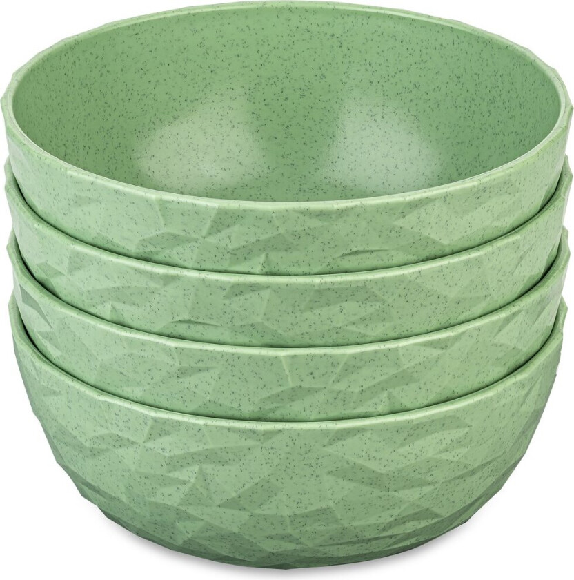 Club bolle Ø16,2 cm 4-pakning biocirkulær termoplast Nature leaf green