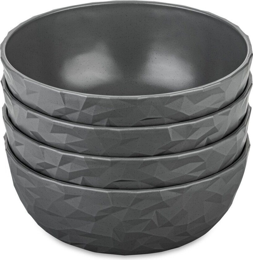 Club bolle Ø16,2 cm 4-pakning biocirkulær termoplast Nature ash grey