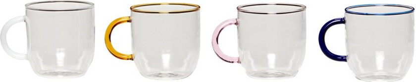 Kiosk glasskrus sett 4 deler Multicolour