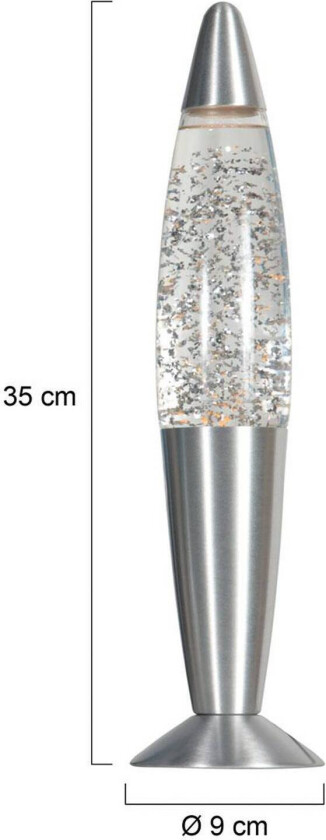 Bordlampe Volcan 4187, stål, glittereffekt, E14