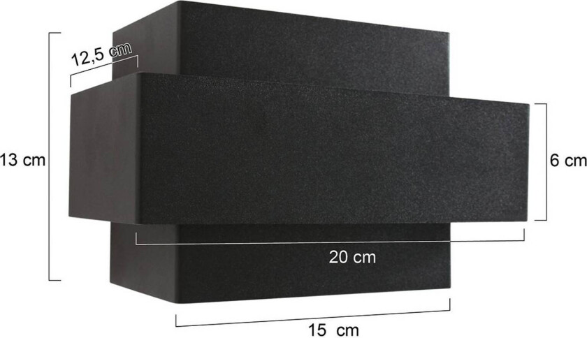 LED-vegglampe Muro 3368, svart, opp/ned, G9, 2700 K