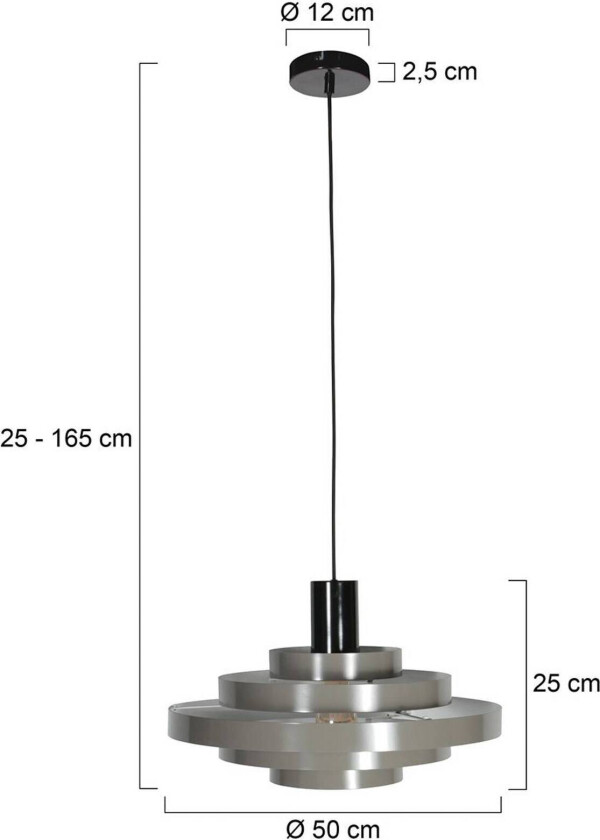 Hengelampe Halo Cirque, grå, metall, Ø 50 cm, E27