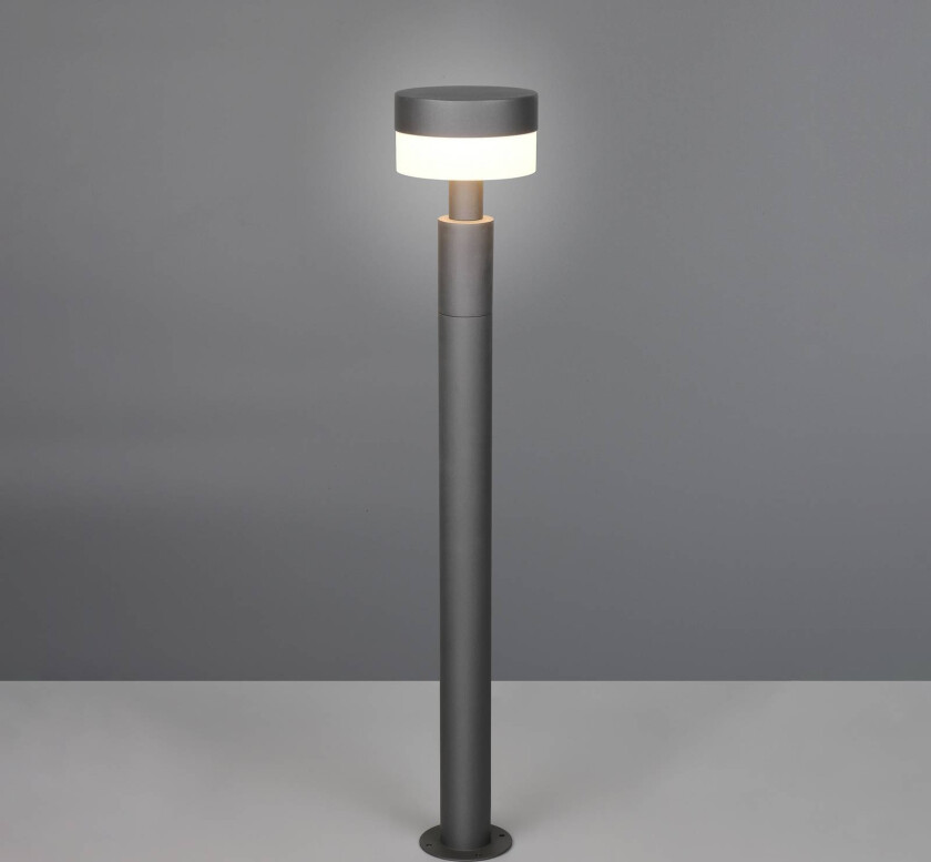 LED-gatelampe Mackenzie, høyde 95 cm, antrasitt, støpt aluminium