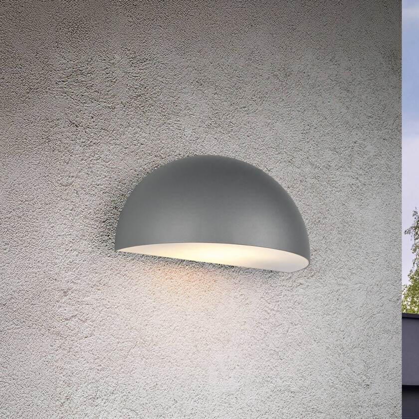 Utendørs vegglampe Maas, antrasitt, trykkstøpt aluminium, E27
