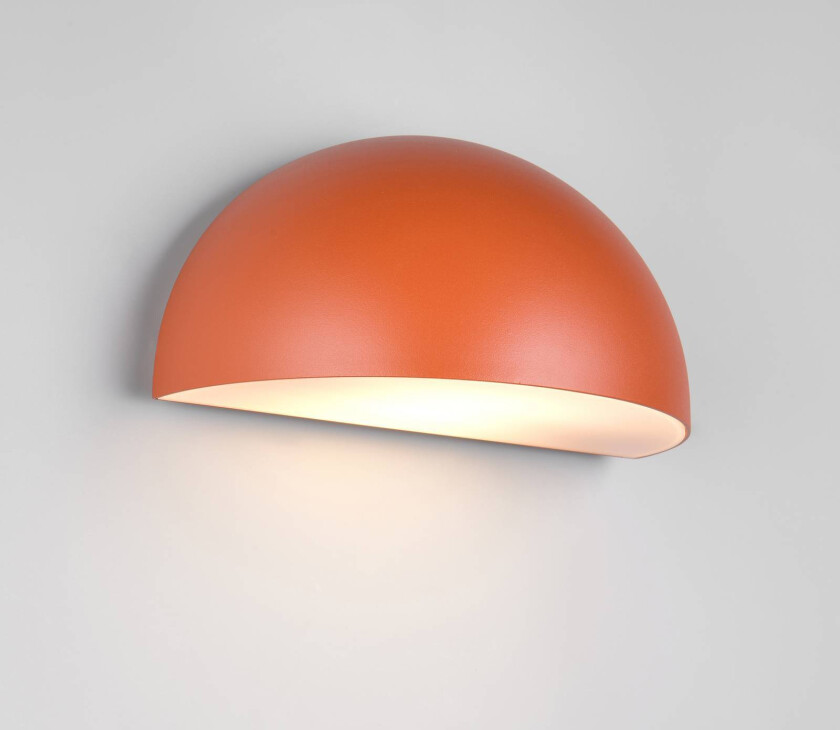 Utendørs vegglampe Maas, aprikos, trykkstøpt aluminium, E27
