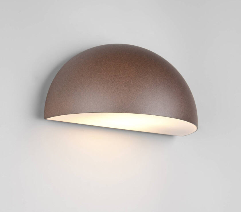 Utendørs vegglampe Maas, rustbrun, trykkstøpt aluminium, E27