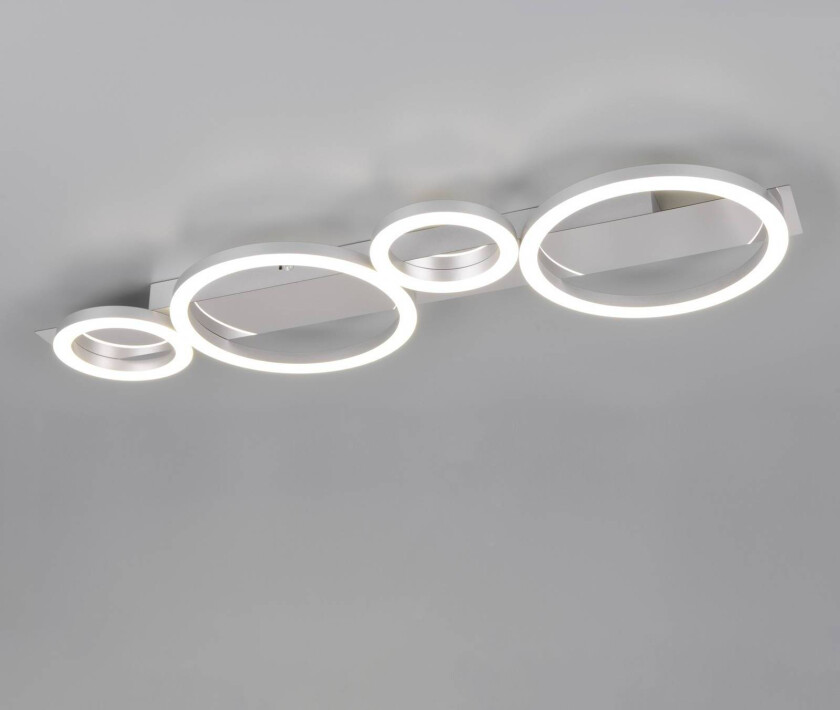 LED-taklampe Lumos, krom, 4000 K, metall, lengde 72 cm