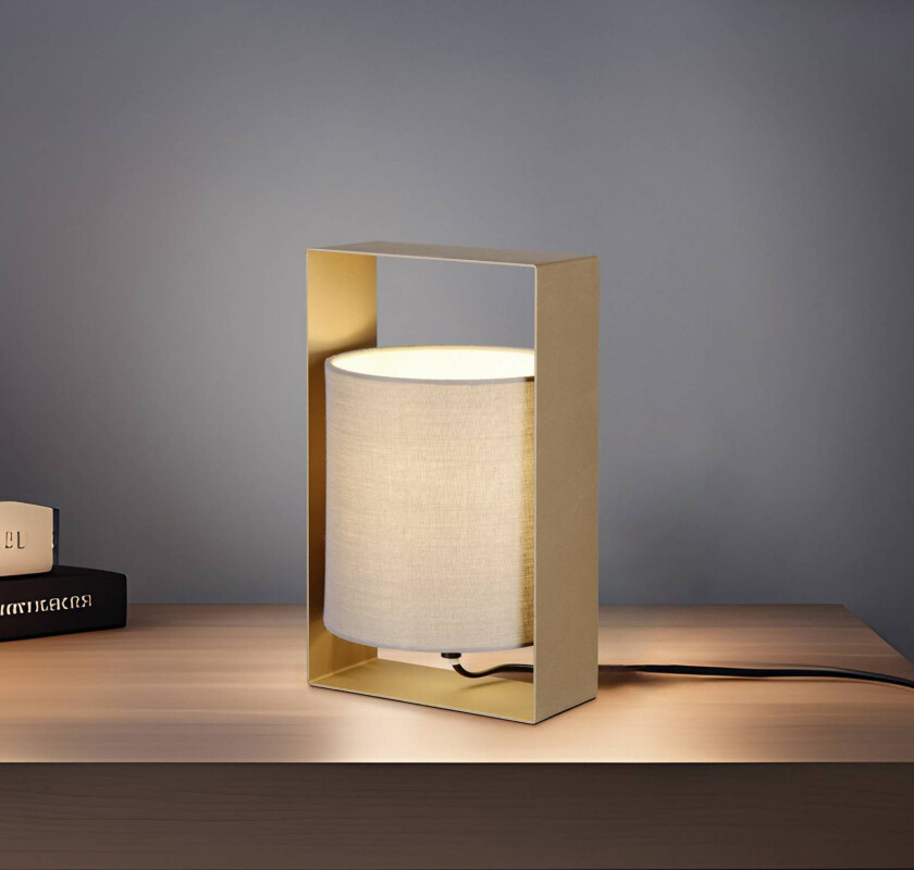 Bordlampe Pail, kaffe, metall, høyde 27 cm