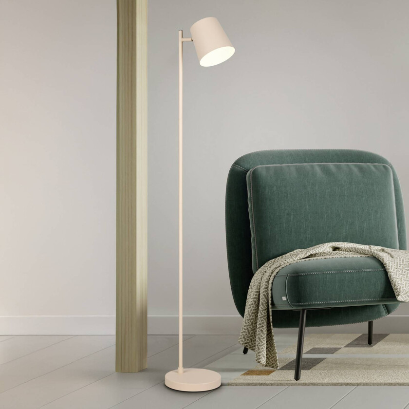 LED-gulvlampe Blake, sand, metall, dimbar