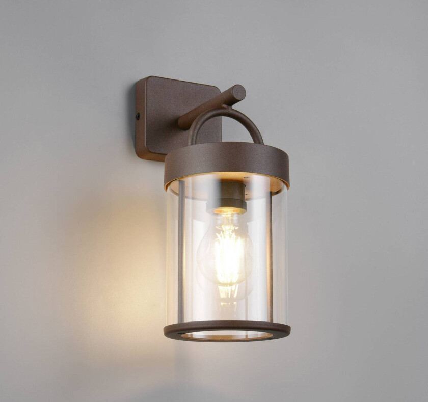 Utendørs vegglampe Almeria, rust, aluminium, høyde 29 cm, IP44