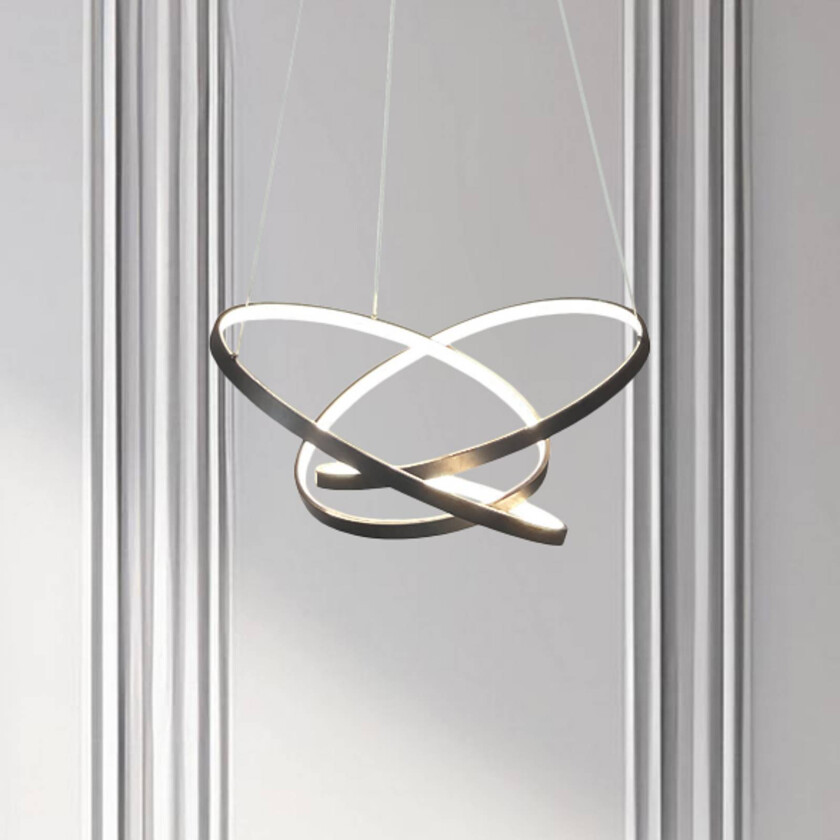 LED-hengelampe Empoli, metall, svart, 4.000 K