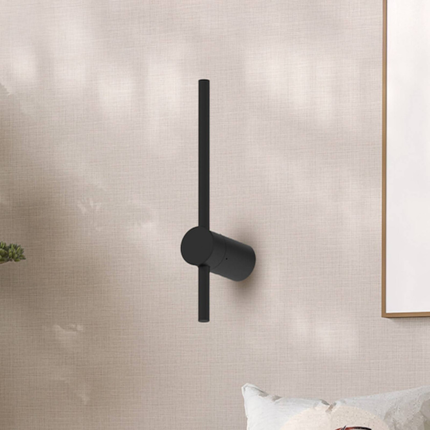 LED-vegglampe Swing, høyde 30 cm, CCT, metall, svart