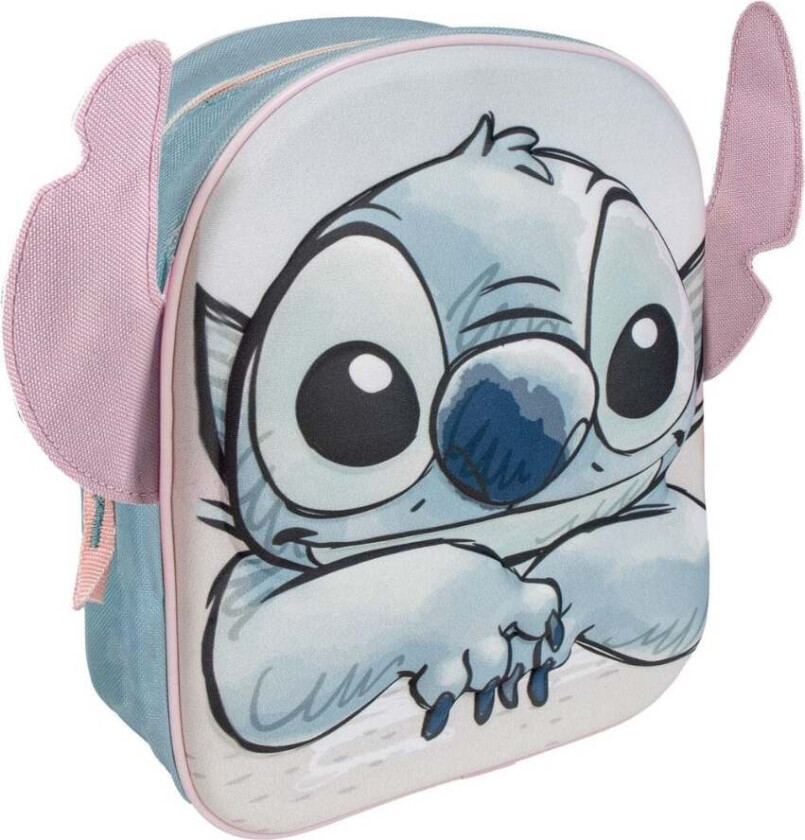 Disney Lilo & Stitch Kids Ryggsekk 3D Applications, Lyseblå - Ryggsekker - 100% Polyester