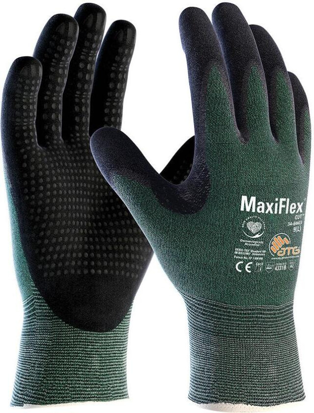 MaxiFlex 34-8443 CutB Monteringshanske grønn 7